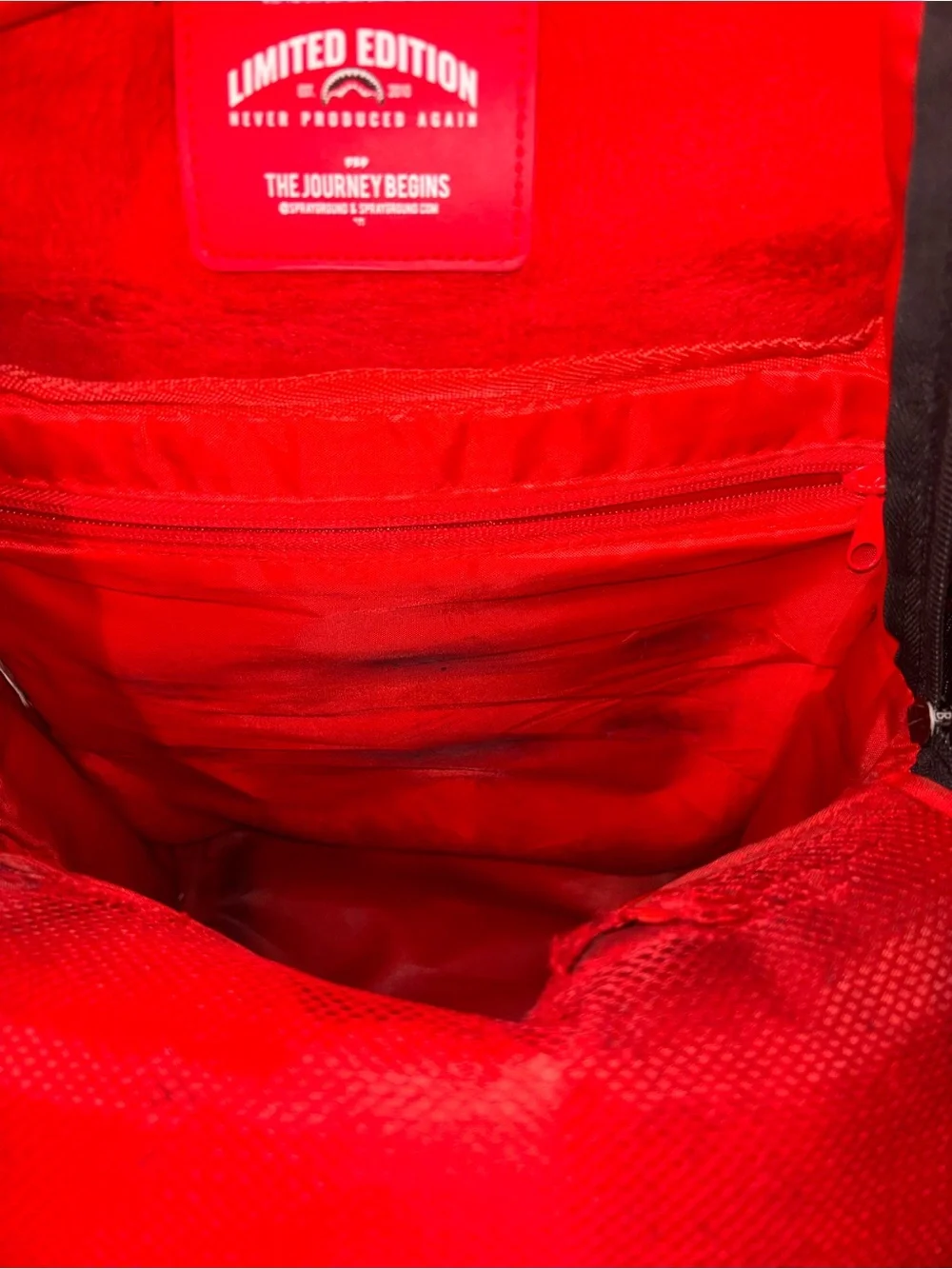 Sprayground Limited Edition Money Bear Shark Backpack Checkered